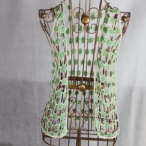 Made In Italy Daniele Meucci Crochet Vest~